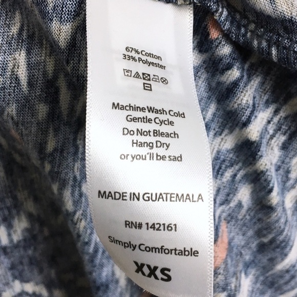 LULAROE Carly Dress T Shirt Short Sleeve Aztec Southwestern Hi Lo Hem XXS NWT - Picture 7 of 9